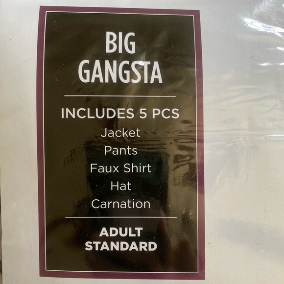 GANGSTER "BIG GANGSTA" 5PC ADULT COSTUME SIZE STANDARD 🌟NWT🌟 - Picture 7 of 13